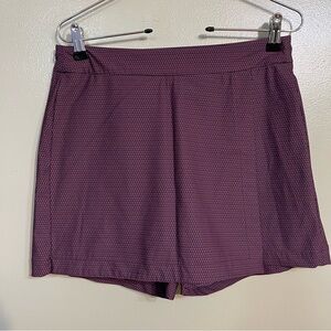 Spanx Womens Purple Geometric Print Wrap Skort Back Pockets S
